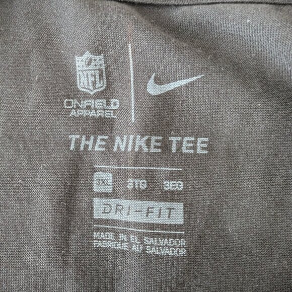 Nike NFL New Orleans Saints Spell Out Logo Long Sleeve T-Shirt - Picture 7 of 12